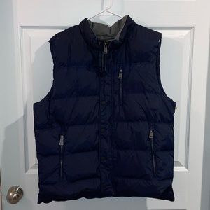 Orvis Navy Blue Down Puffer Vest Men’s L